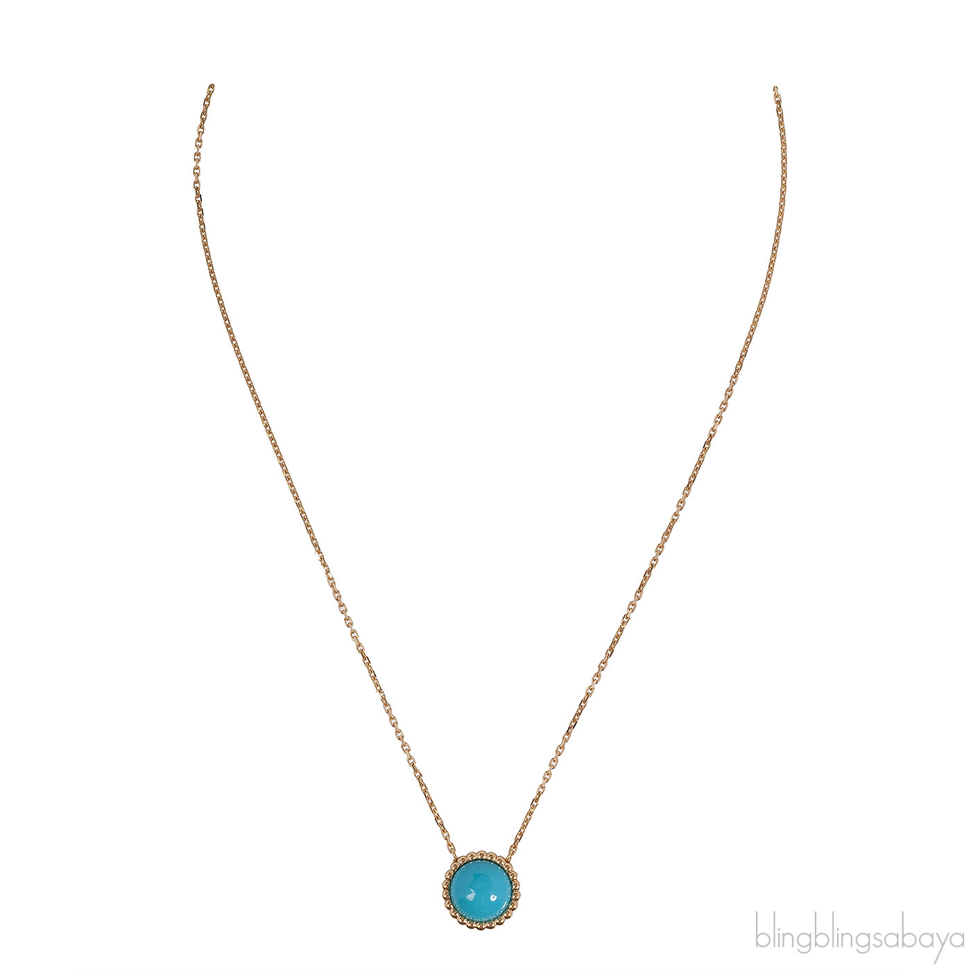 Van Cleef & Arpels Perlée Couleurs Turquoise Pendant Yellow Gold