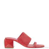 Hermes Suede Red Coral Sandals