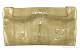 Gold Python Clutch Bag