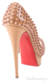 Lady Peep Toe Spikes Nude Heels