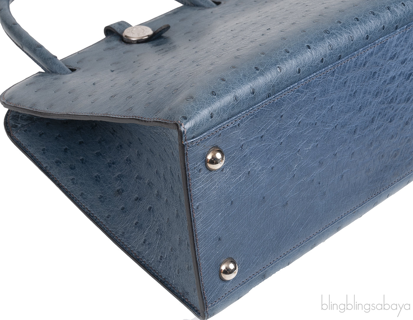 Blue Roy Ostrich Dalvy 30 Bag PHW
