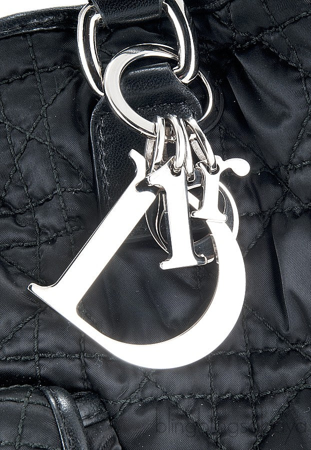 Charming Lock Black Satin Bag