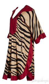 Tri-color Leopard Print Tunic Dress