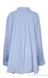 Light Blue Stripe Long Sleeve Shirt
