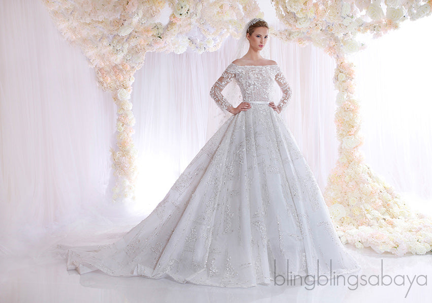 Crystal Embellished Wedding Dress