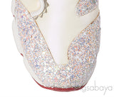 Christian Louboutin White Glitter Donna Sneakers