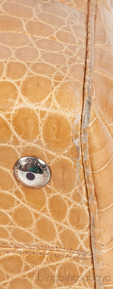 Brown Crocodile Large Handbag