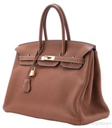 Birkin 35 Gold Taurillon Clem