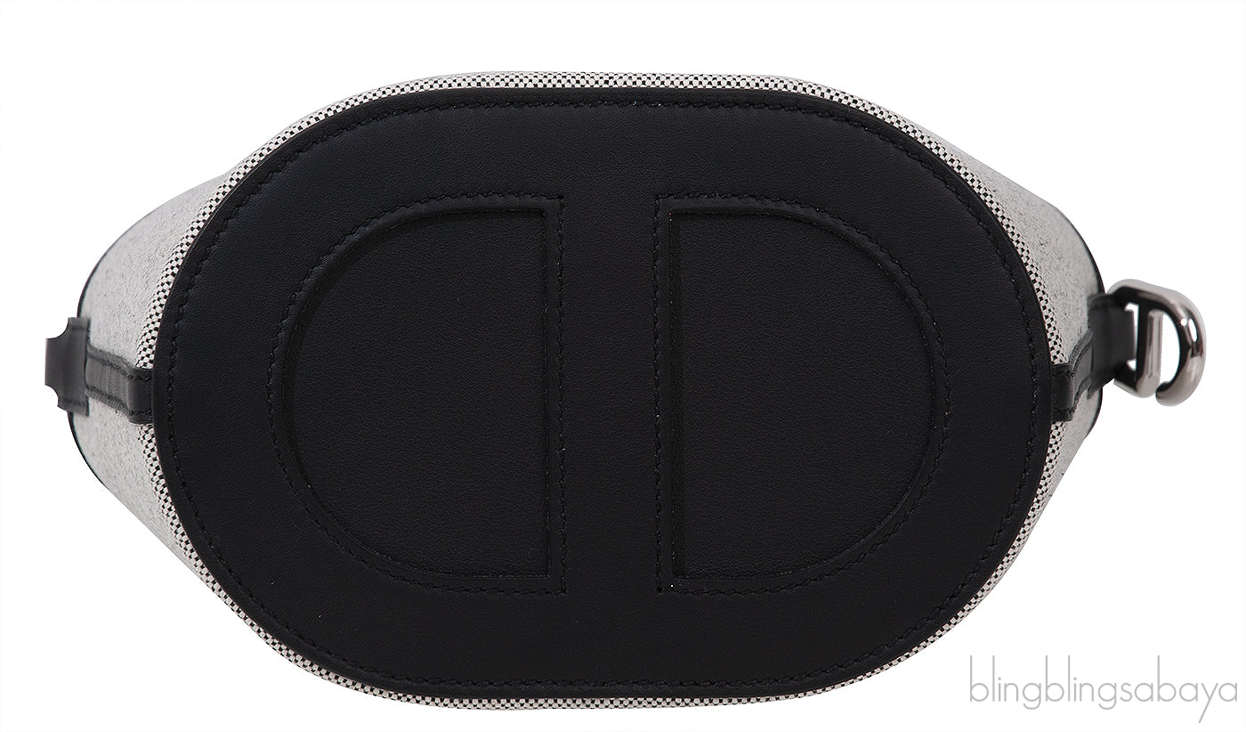 In-the-Loop 18 Ecru/Black Canvas & Black Swift Leather PHW