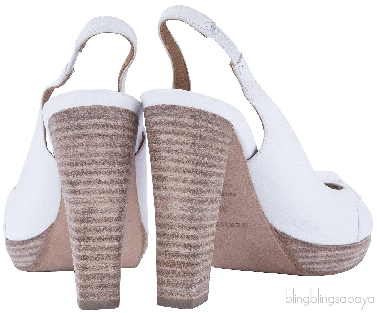 White Slingback Sandals