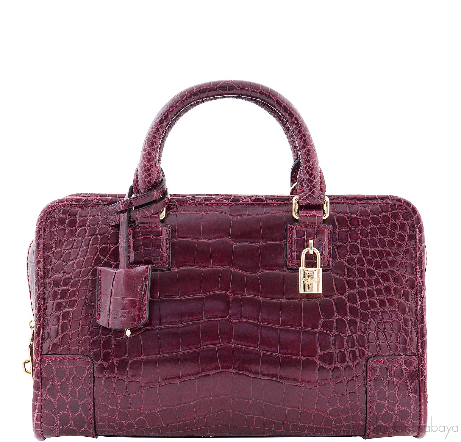 Amazona 23 Bordeaux Crocodile Bag