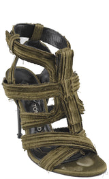 Moss Green Strappy Gladiator Sandals