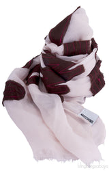 Pink Logo Patches Scarf