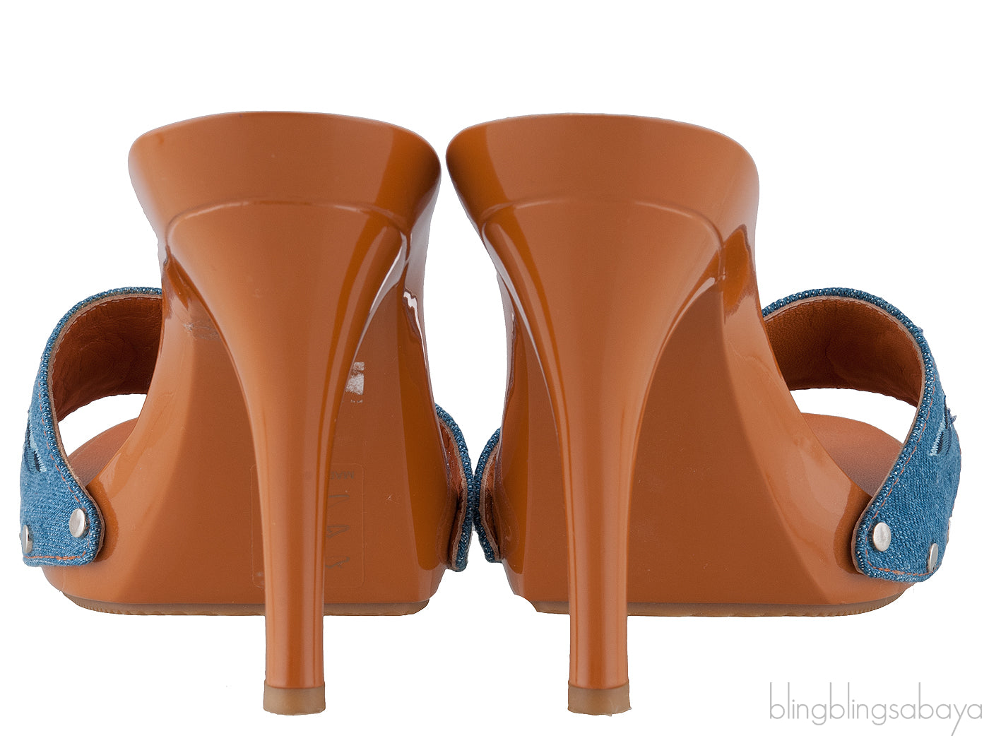 Logo Denim Mule