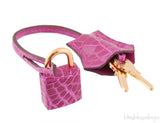 Birkin 25 Rose Sheherazade Crocodile