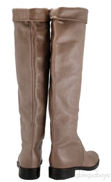 Brown Flat Knee High Boots