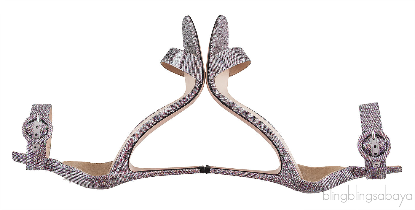 Gianvito Rossi Portifino Textured Lame Slingback