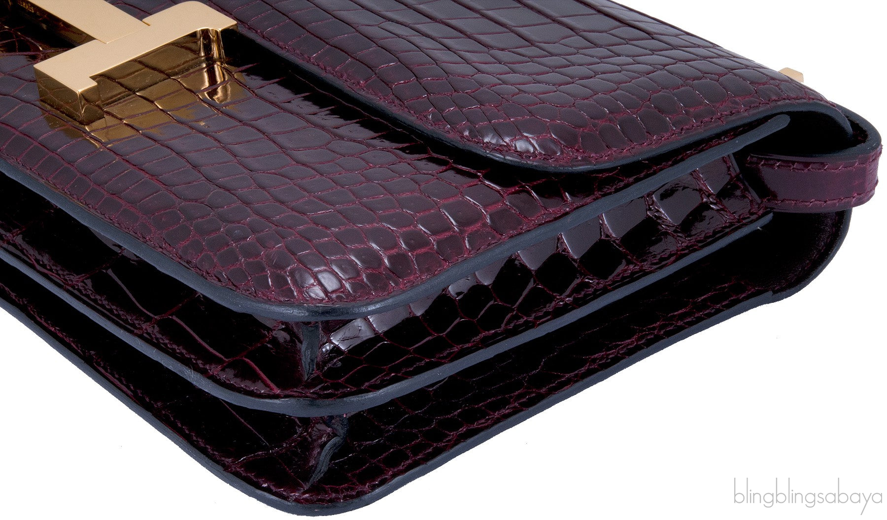 Constance Elan Crocodile Bordeaux