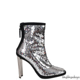 Silver Sequins 105 Bootie