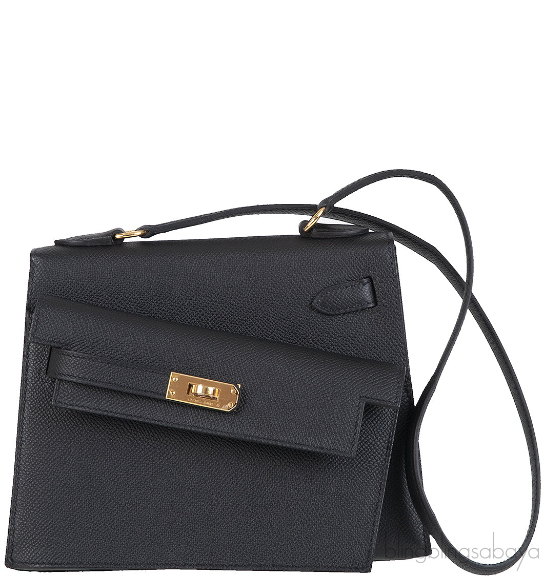 Kelly 20 Desorder Black Epsom Sellier GHW