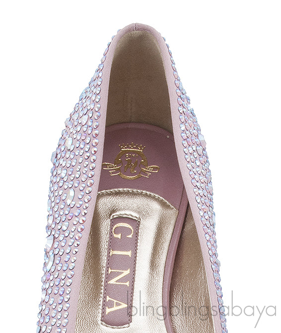Gina Light Pink Crystal Ballet Shoes