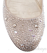 Nude Allegra Crystal Ballet Flat