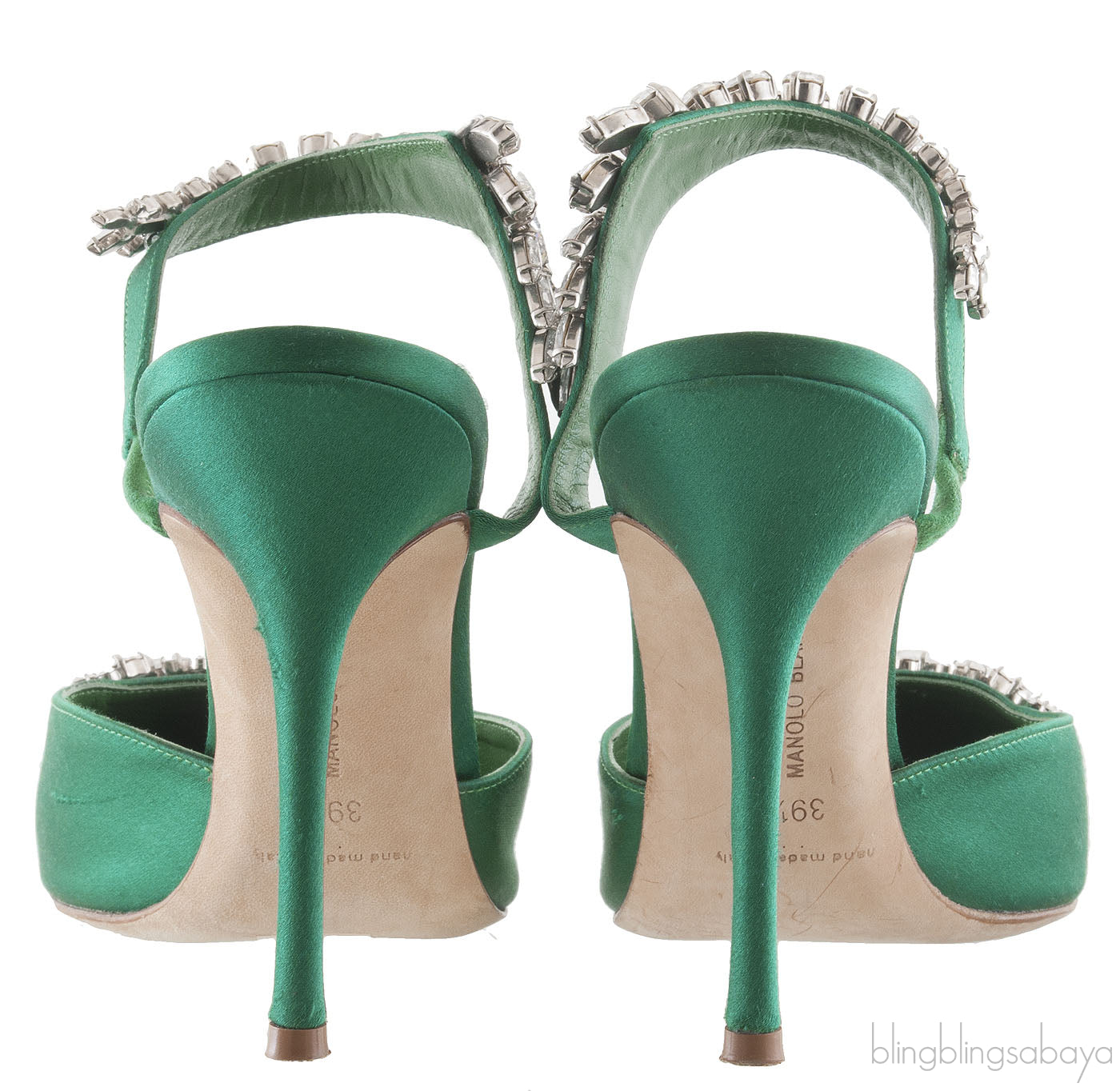 Lurum 90 Emerald Satin Pump