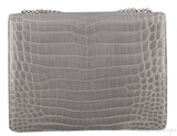Grey Cornelia Lunch Box Crocodile Bag