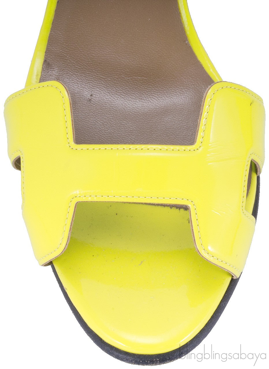 Night 70 Patent Citron Slingback