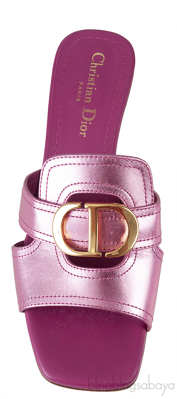 OR Montaigne Metallic Fuchsia Heels Slide