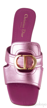 OR Montaigne Metallic Fuchsia Heels Slide
