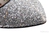 Sylvie Silver Crystal Glitter Heels