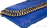 Blue Electric Python Clutch
