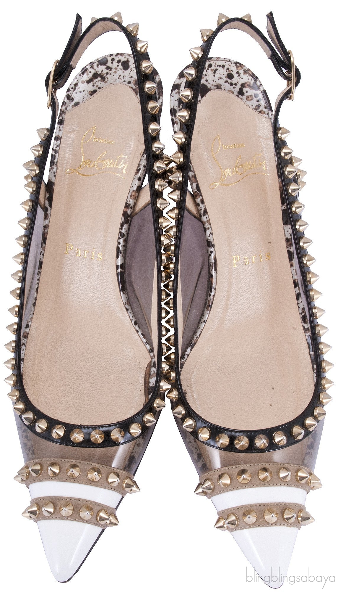 Manovra Studded Pvc Slingback Pumps