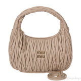 Miu Miu Beige Wander Matellase Nappa Handbag