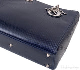 Lady Dior Large Blue Python Bag