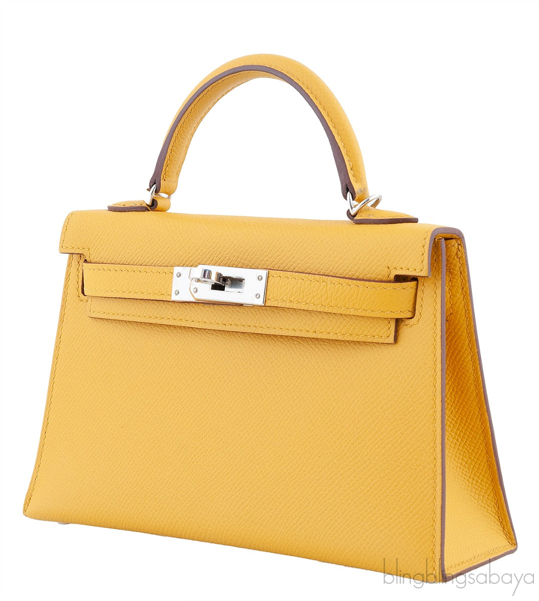 Kelly 20 Mini Sellier Jaune Epsom PHW