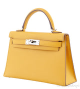 Kelly 20 Mini Sellier Jaune Epsom PHW