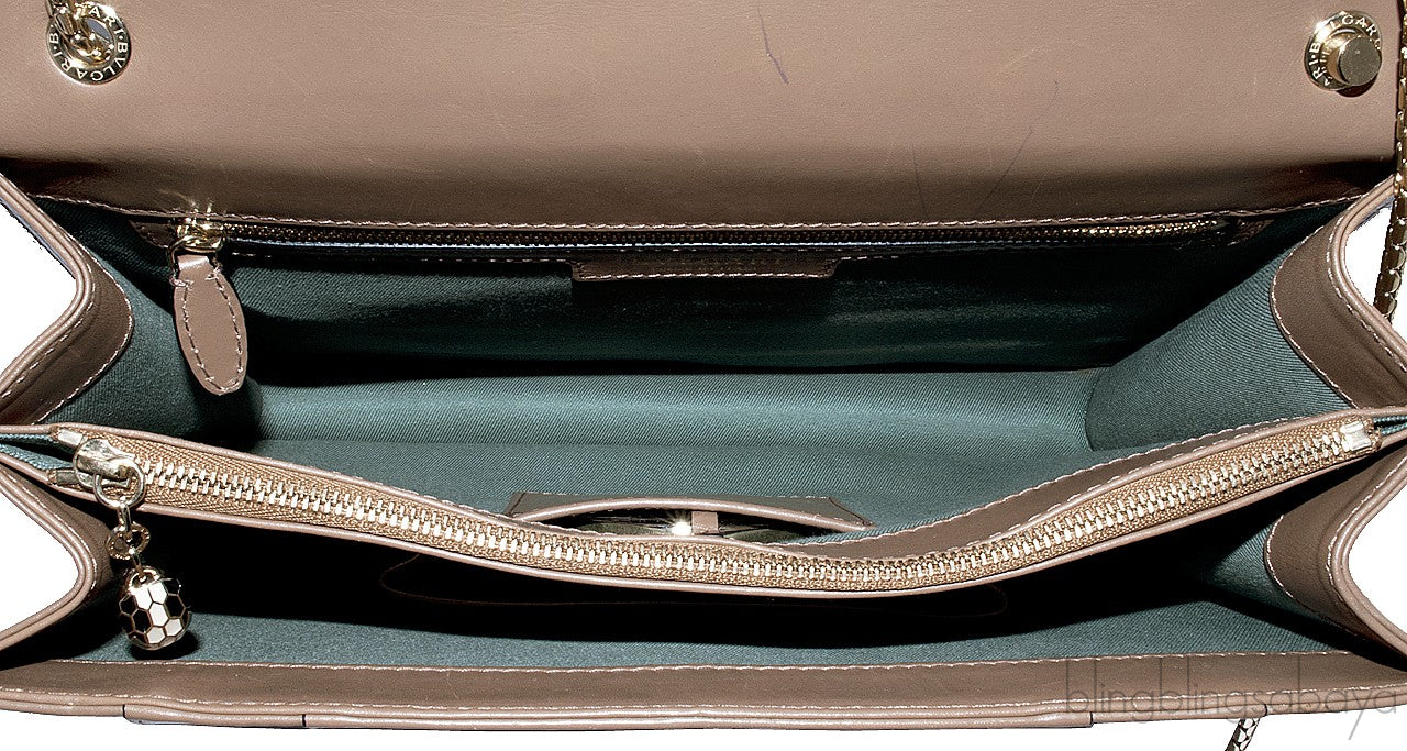 Serpenti Petra Brown Shoulder Bag