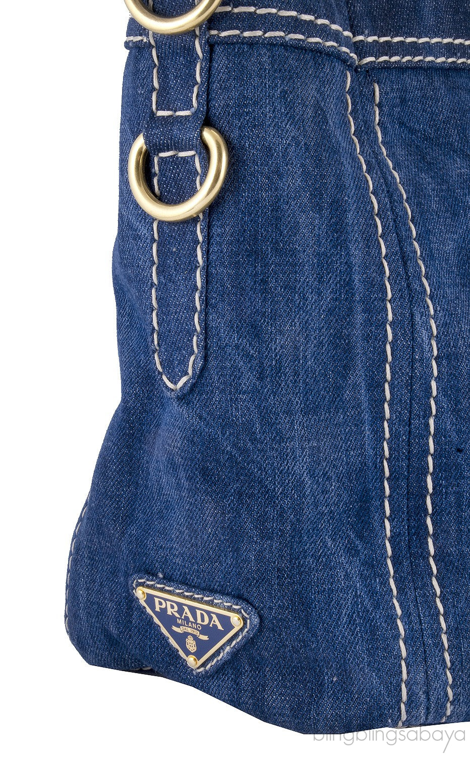Blue Denim Shoulder Bag