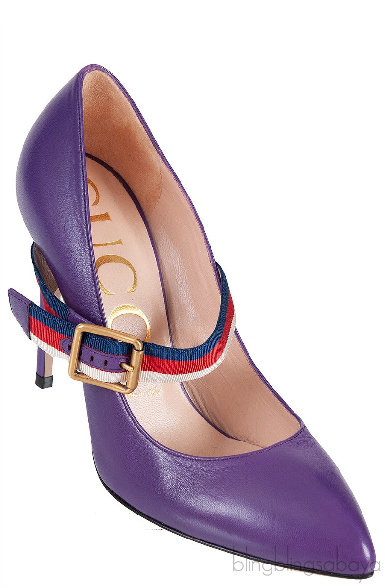 Gucci Purple Sylvie High Heels