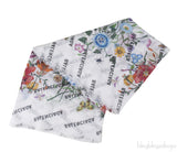 The Hacker Project Flora Print Silk Scarf White