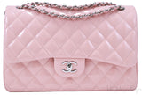 Jumbo CC Baby Pink Patent Flap