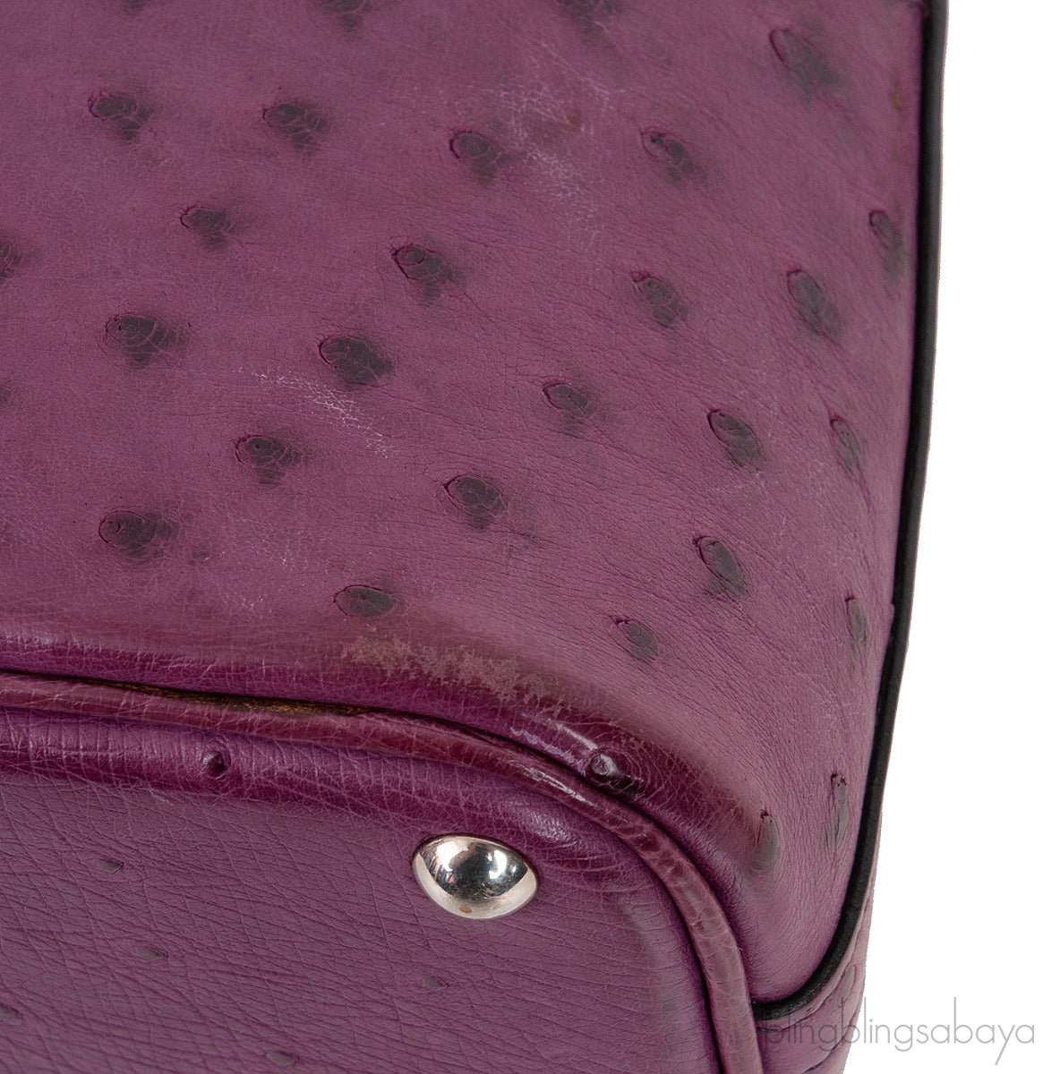 Bolide 27 Purple Ostrich Bag PHW