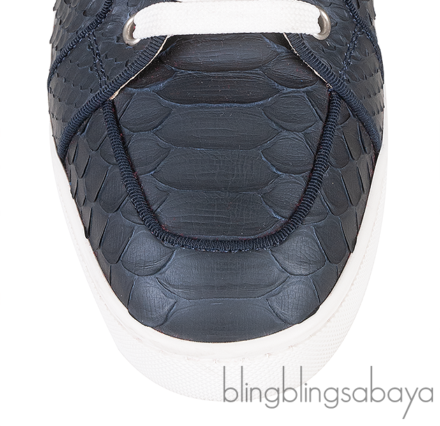 Christian Louboutin Black Python Low-cut Sneakers