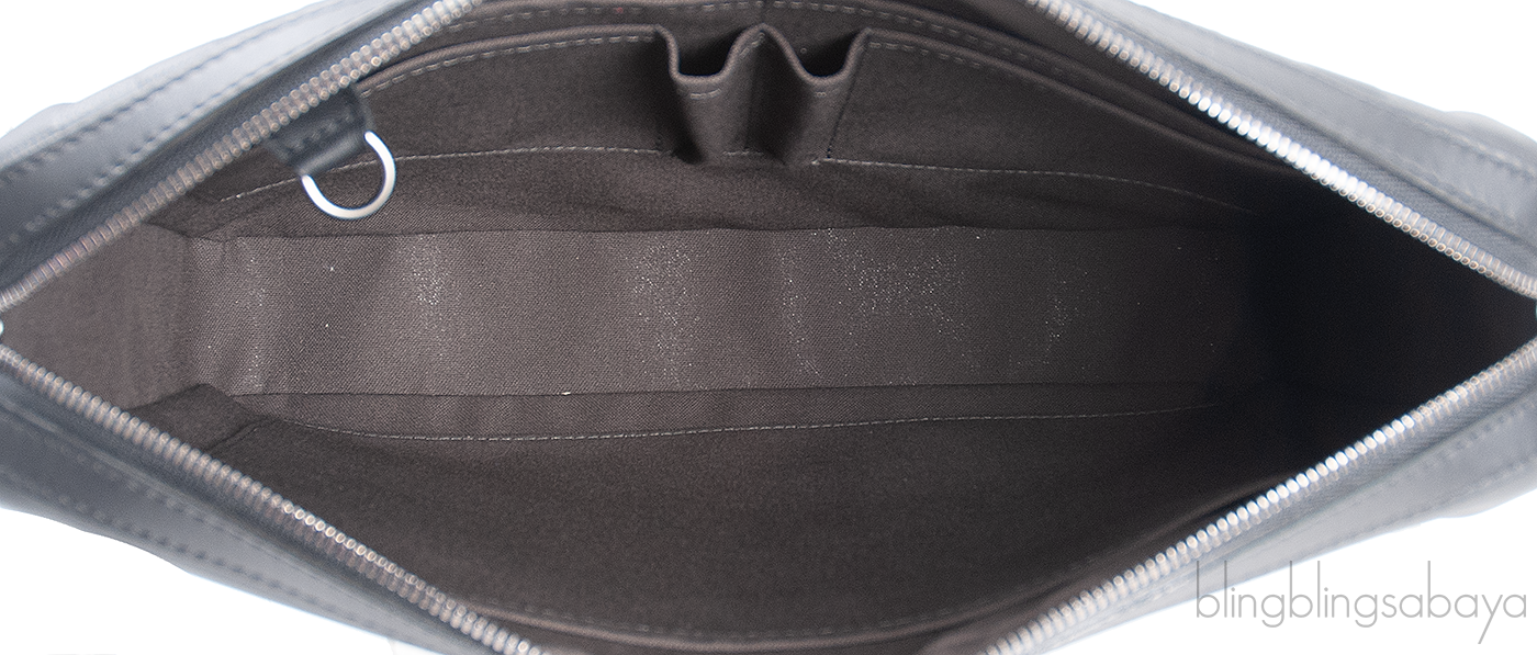 Black Infiniti Leather Calypso Messenger Bag MM