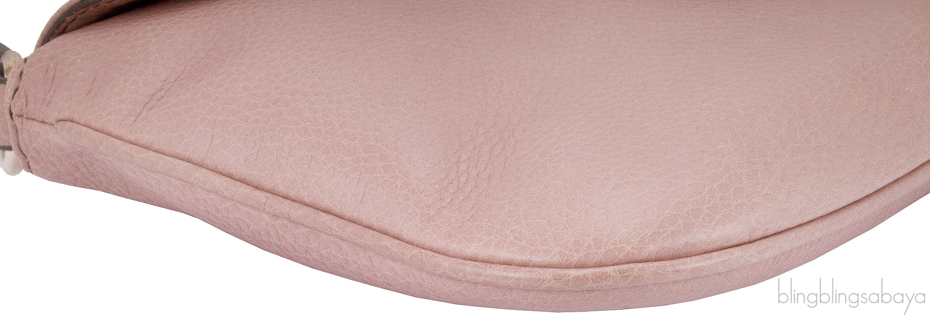 Dusty Pink V Logo Shoulder Bag