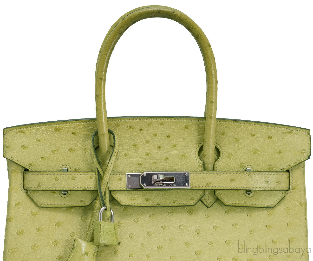 Birkin 30 Ostrich Vert Anis*