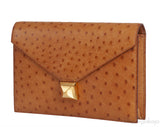 Hermes Vintage Medor Gold Ostrich Clutch