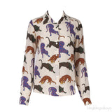 Stella McCartney Animal Print Long Sleeve Shirt